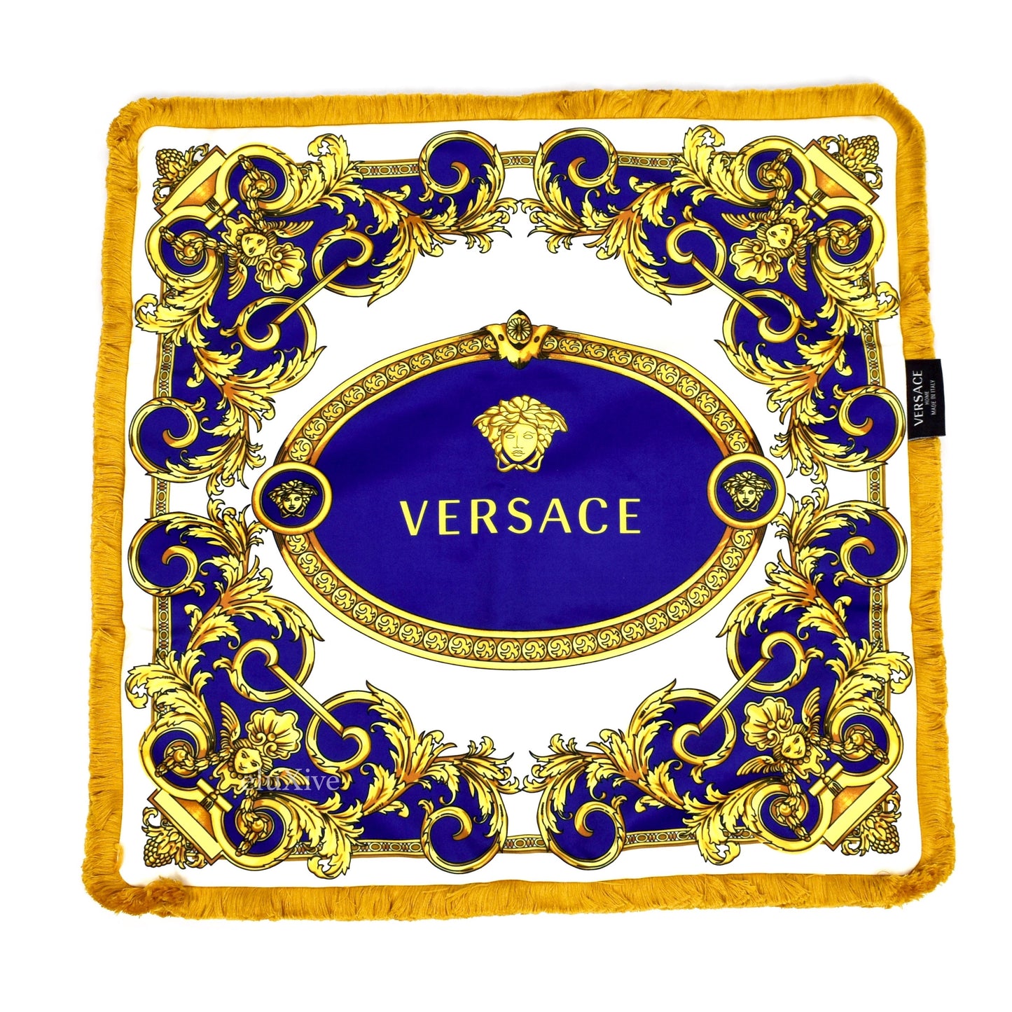 Versace - Blue Barocco Medusa Pillow Case