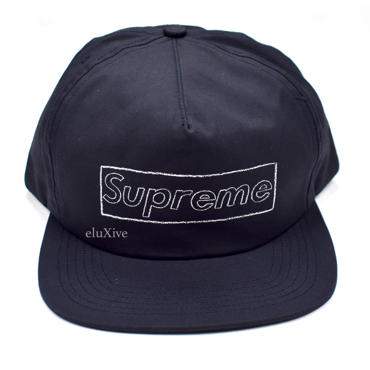 Supreme x Kaws - Chalk Box Logo Hat (Navy)