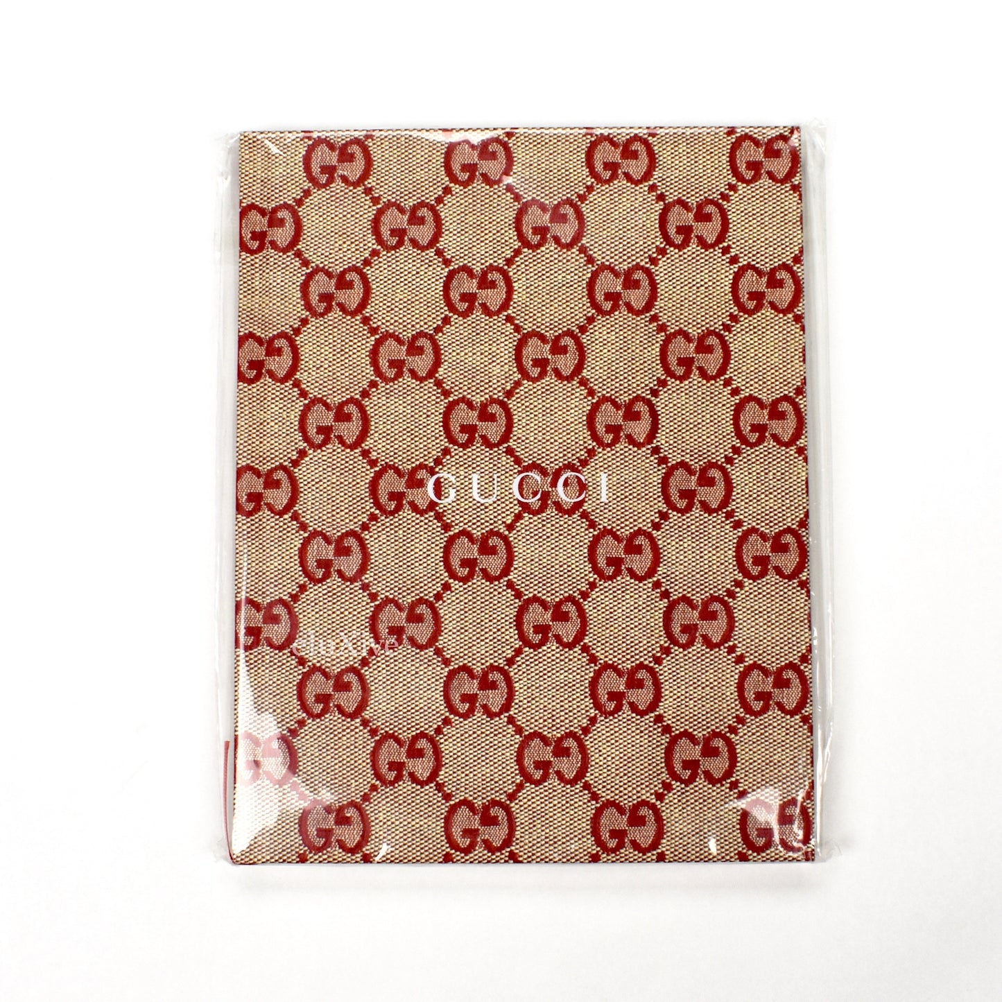 Gucci - Red GG Monogram Logo Notebook