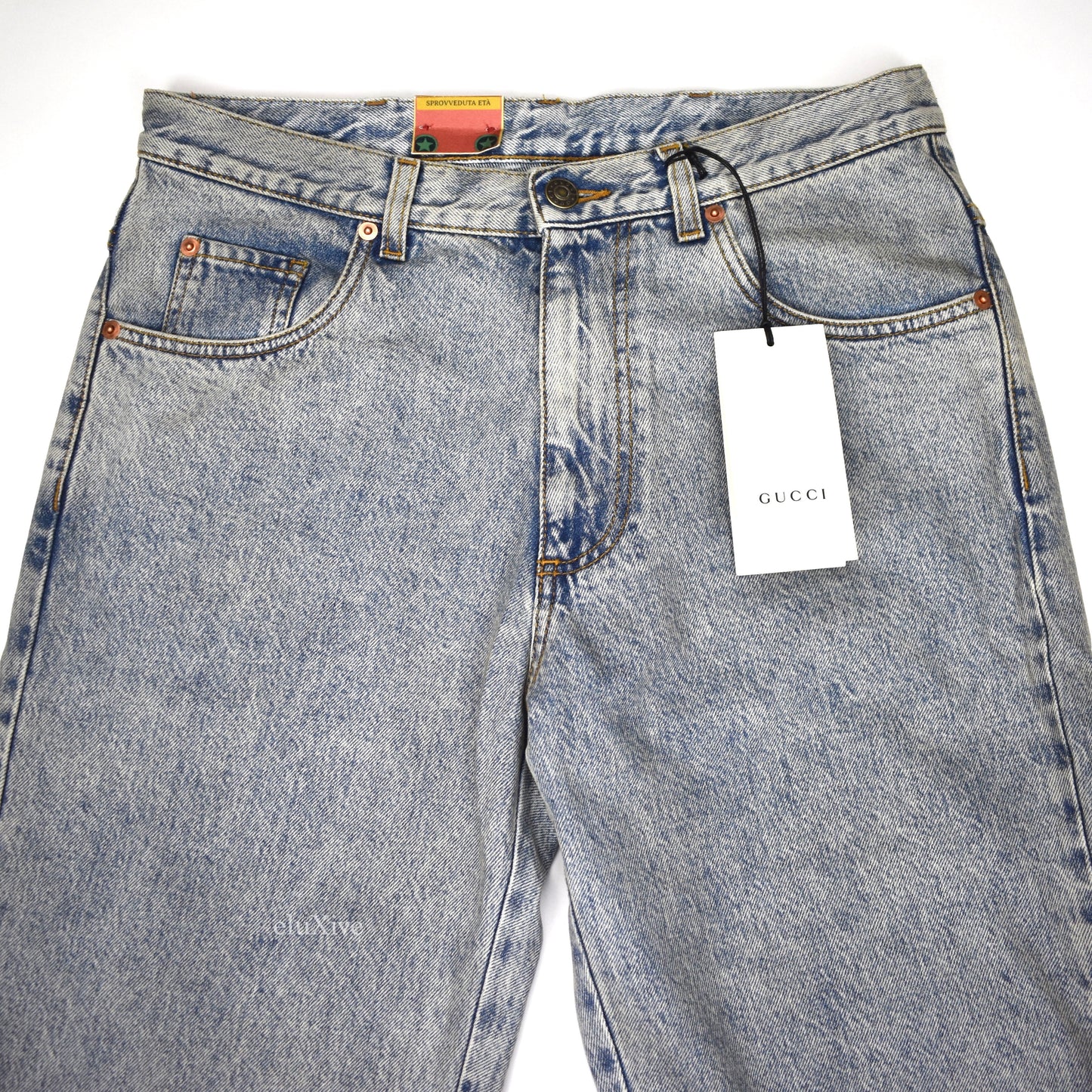 Gucci - Marble Washed Back Logo Jeans