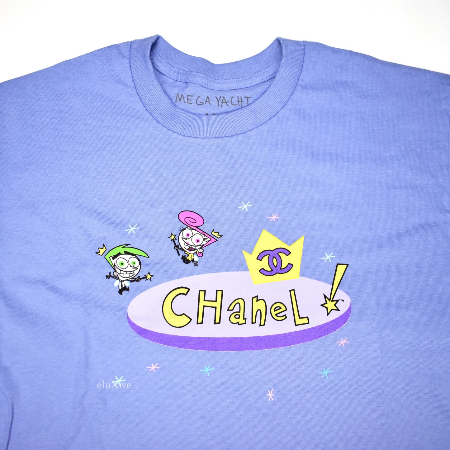 Mega Yacht - Purple 'Chanel' Make A Wish Logo T-Shirt