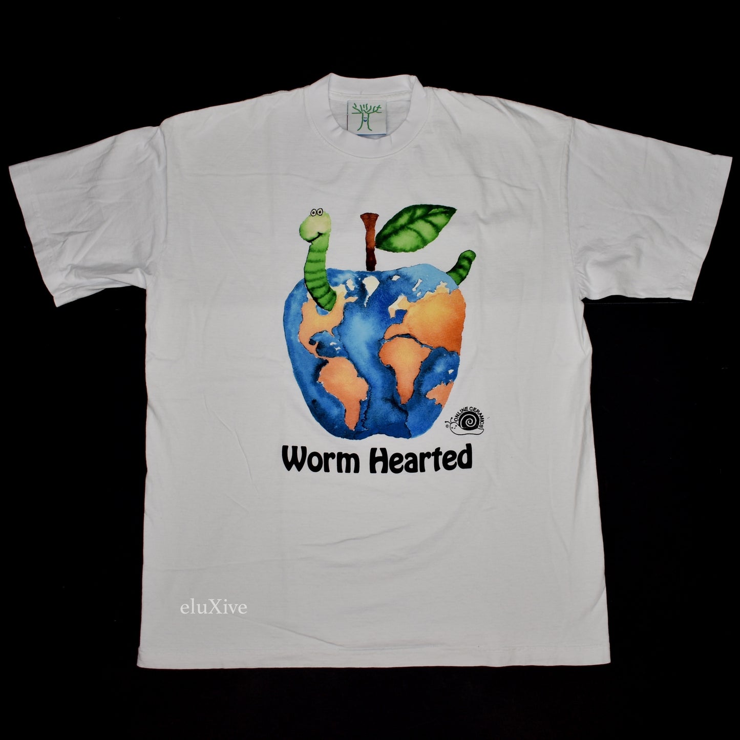Online Ceramics - White Worm Hearted T-Shirt