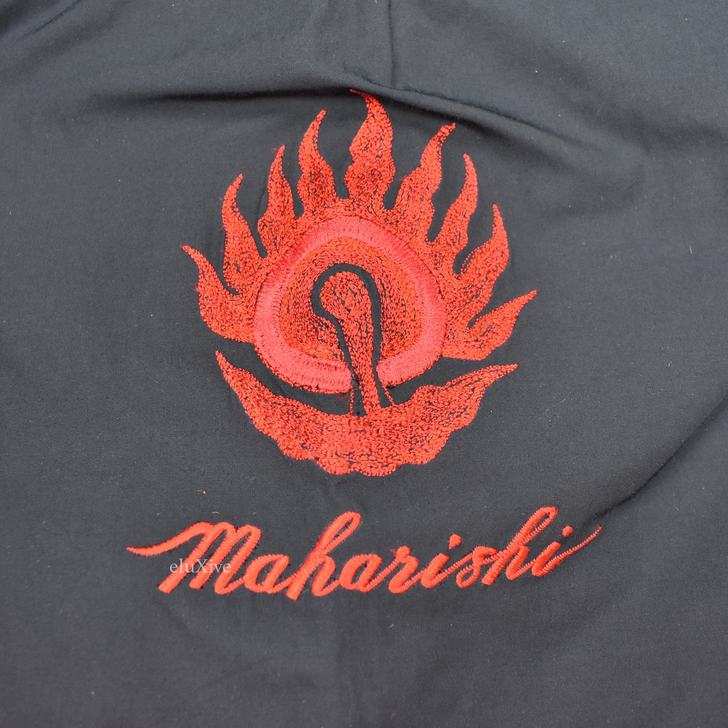 Maharishi - Navy Dragon Embroidered Shorts