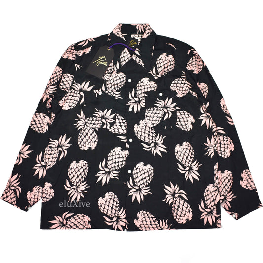 Needles - Black Pineapple Print Rayon Shirt