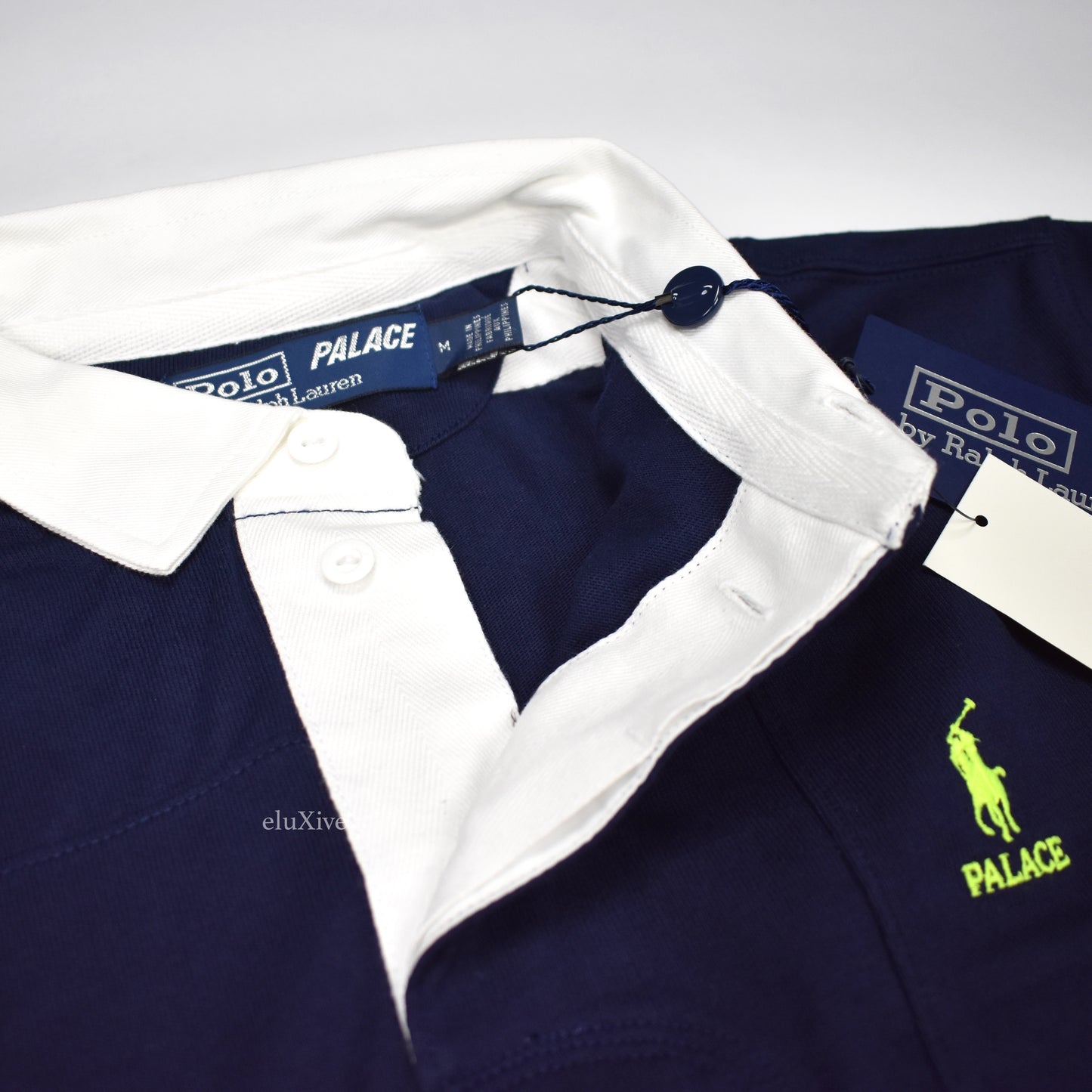 Palace x Ralph Lauren - Navy Patchwork Rugby Shirt