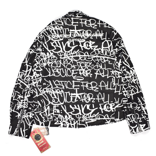 Supreme x Comme des Garcons x Schott - Leather Biker Jacket