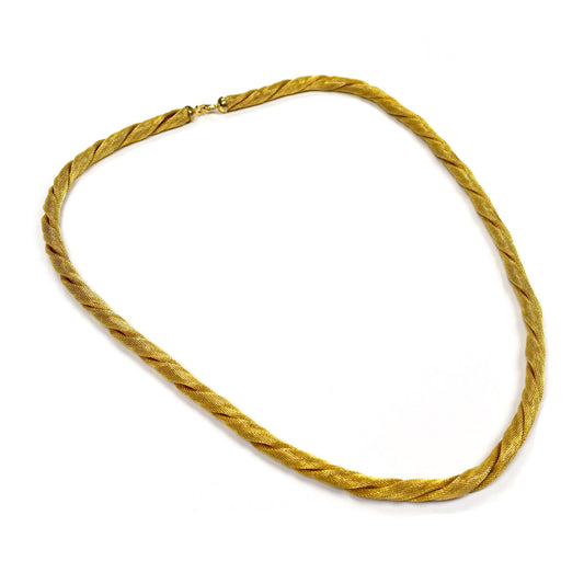 Dior - 70's Gold Mesh Rope Chain Necklace