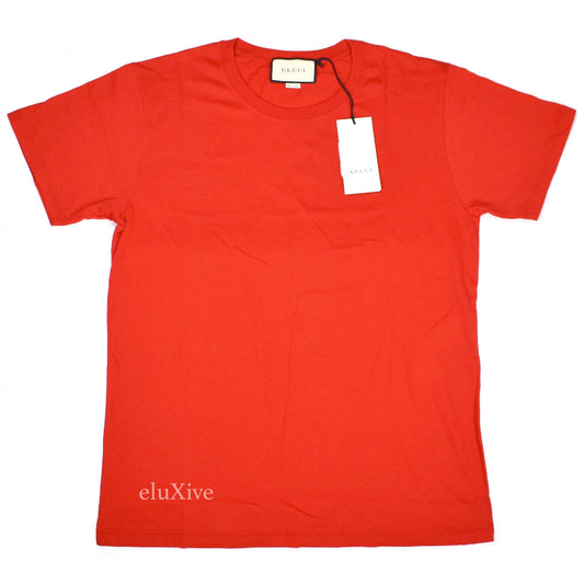 Gucci - Red Back Logo Print Distressed T-Shirt