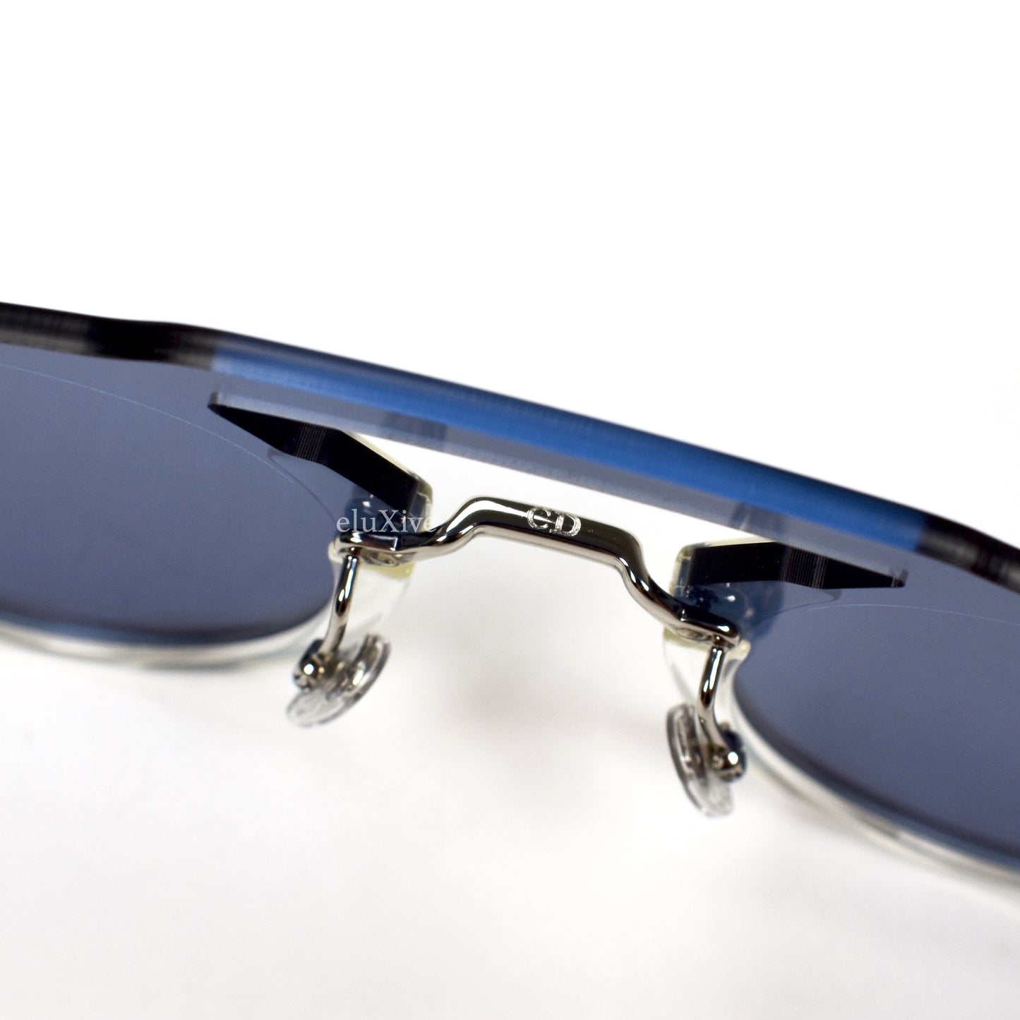 Dior - Clear Futuristic Sunglasses (Blue Lens)