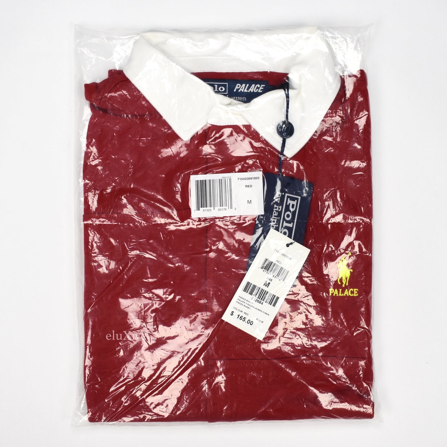 Palace x Ralph Lauren - Red Patchwork Rugby Shirt