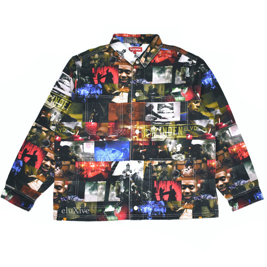 Supreme - Nas / DMX Photo Collage Print Chore Coat