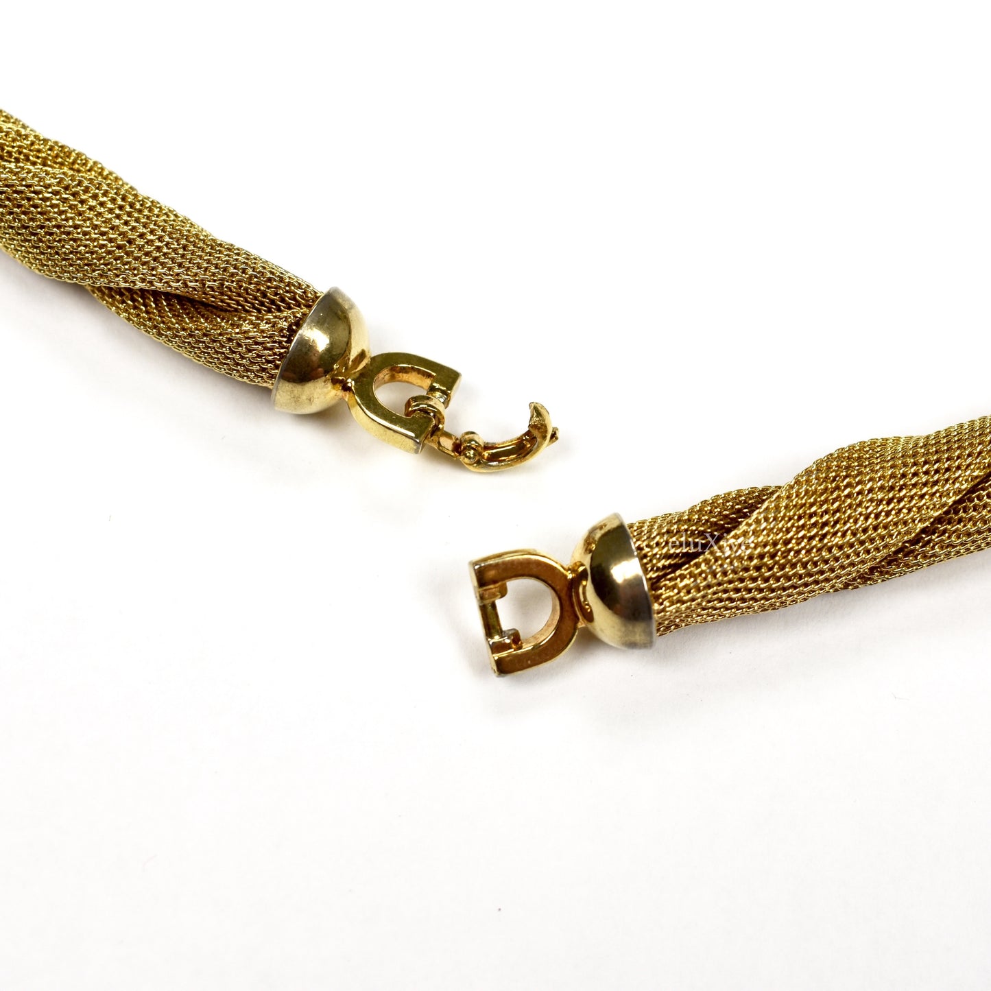 Dior - 70's Gold Mesh Rope Chain Necklace