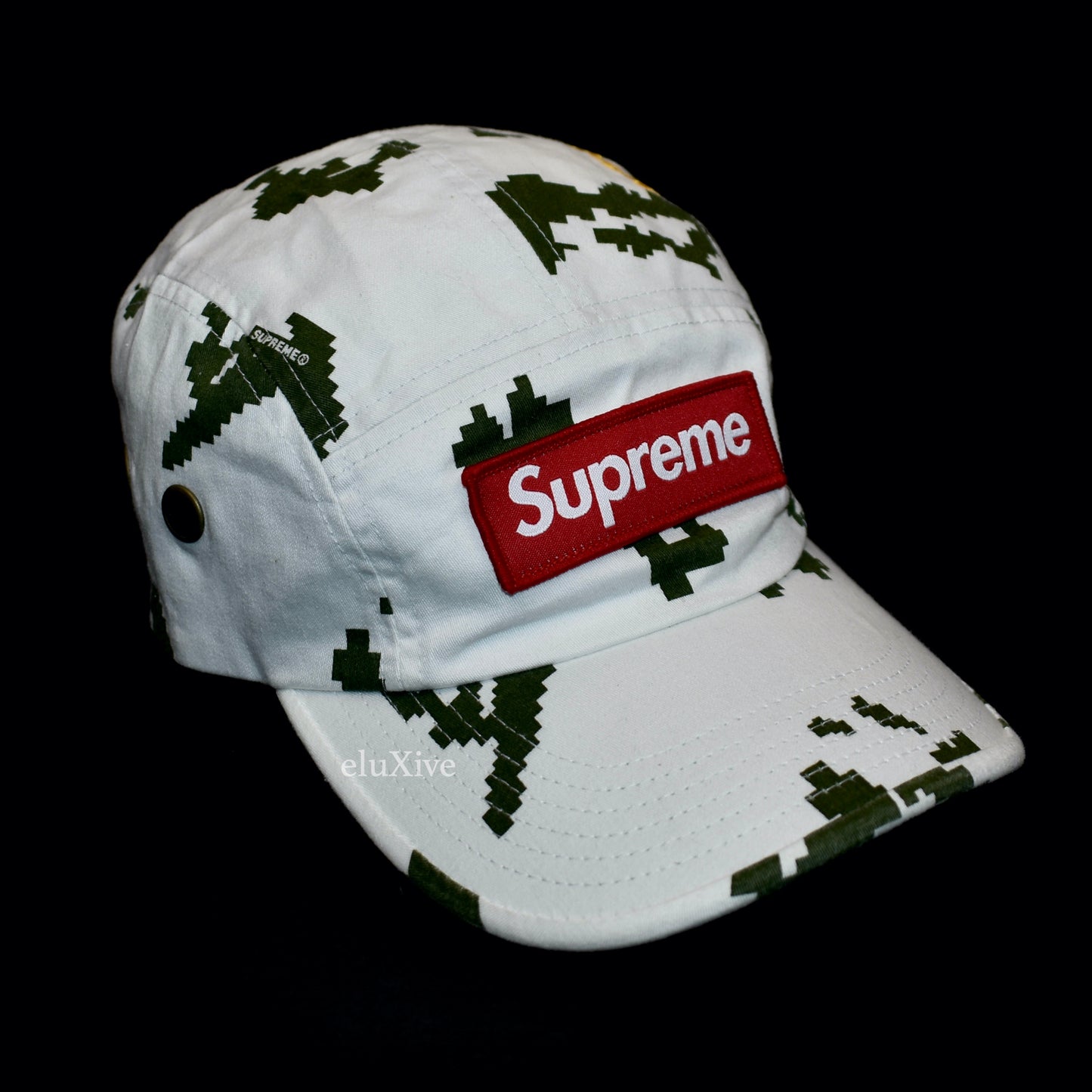 Supreme - Red Box Logo Russian Camo Military Hat (White)