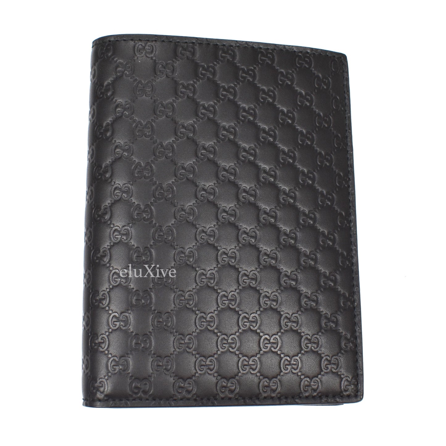 Gucci - Micro Guccissima Logo Leather Passport Wallet (Black)