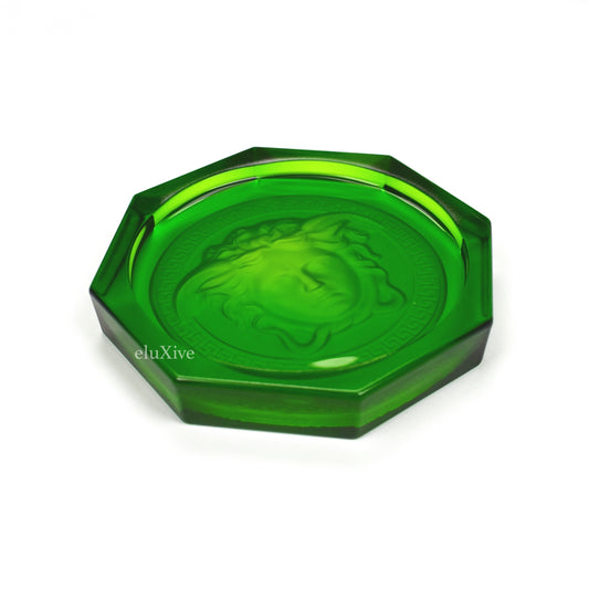Versace - Green Crystal Medusa Coaster / Ashtray