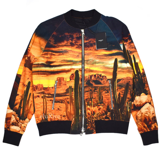 Balmain - Desert Landscape Print Bomber Jacket