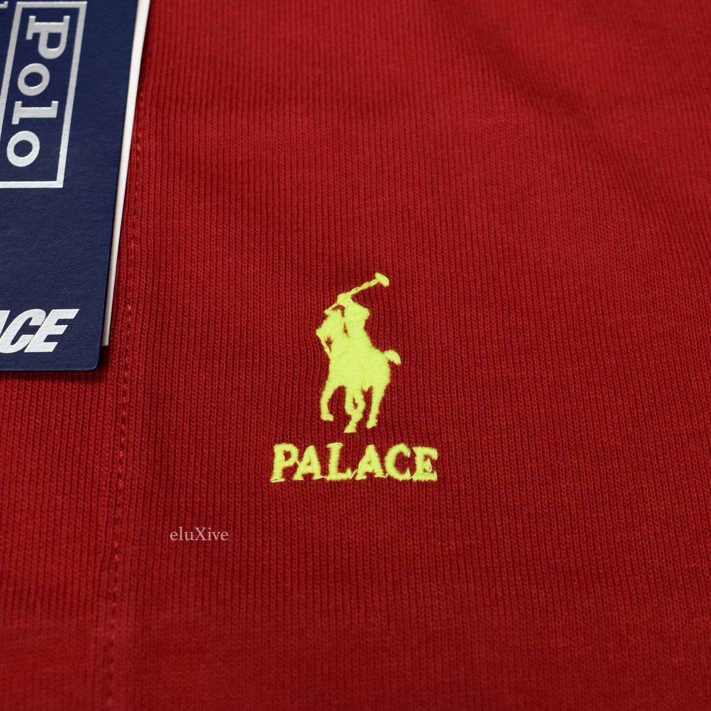 Palace x Ralph Lauren - Red Patchwork Rugby Shirt