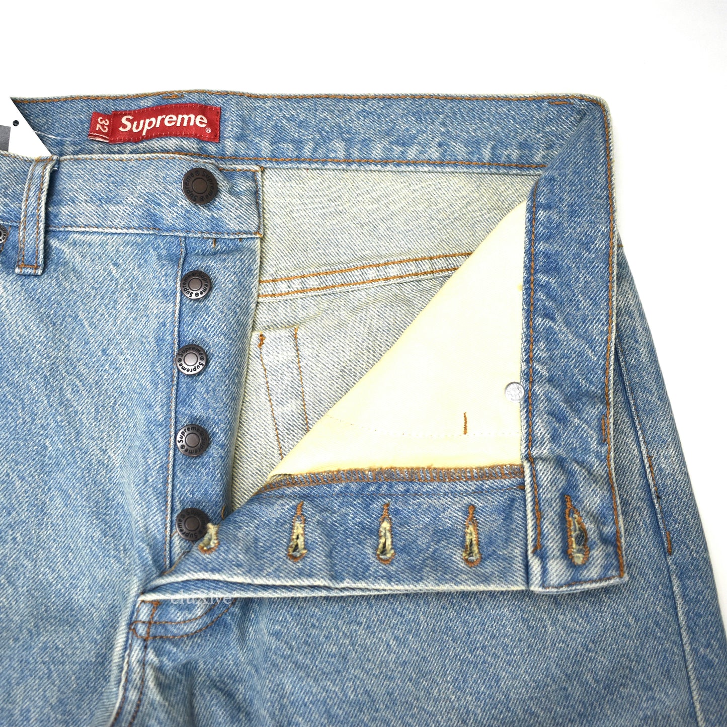 Supreme x Thrasher - Logo Print Denim Jeans (Blue)