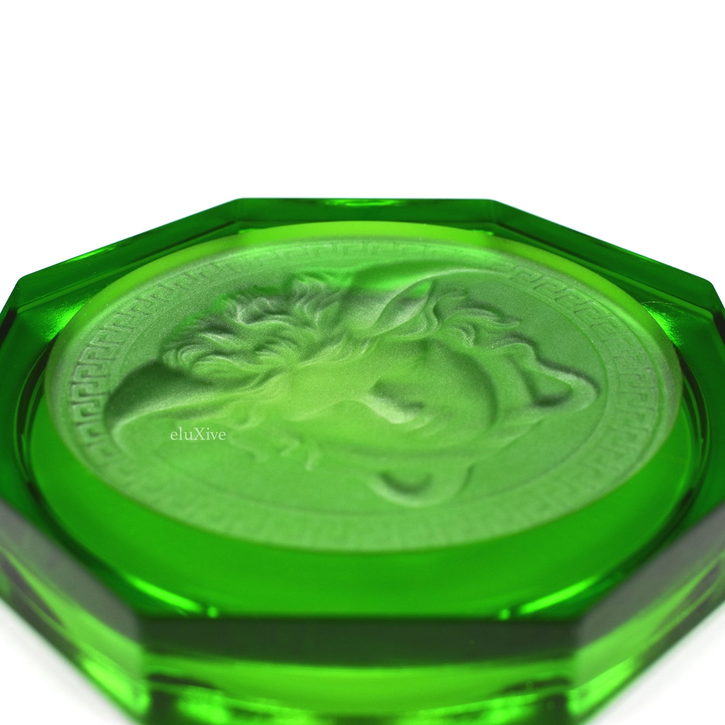 Versace - Green Crystal Medusa Coaster / Ashtray