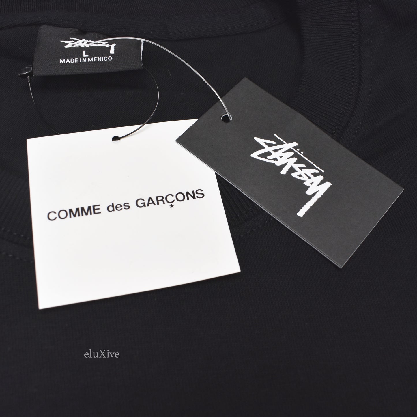 Comme des Garcons x Stussy - 1980-2020 Logo Print L/S T-Shirt (Black)