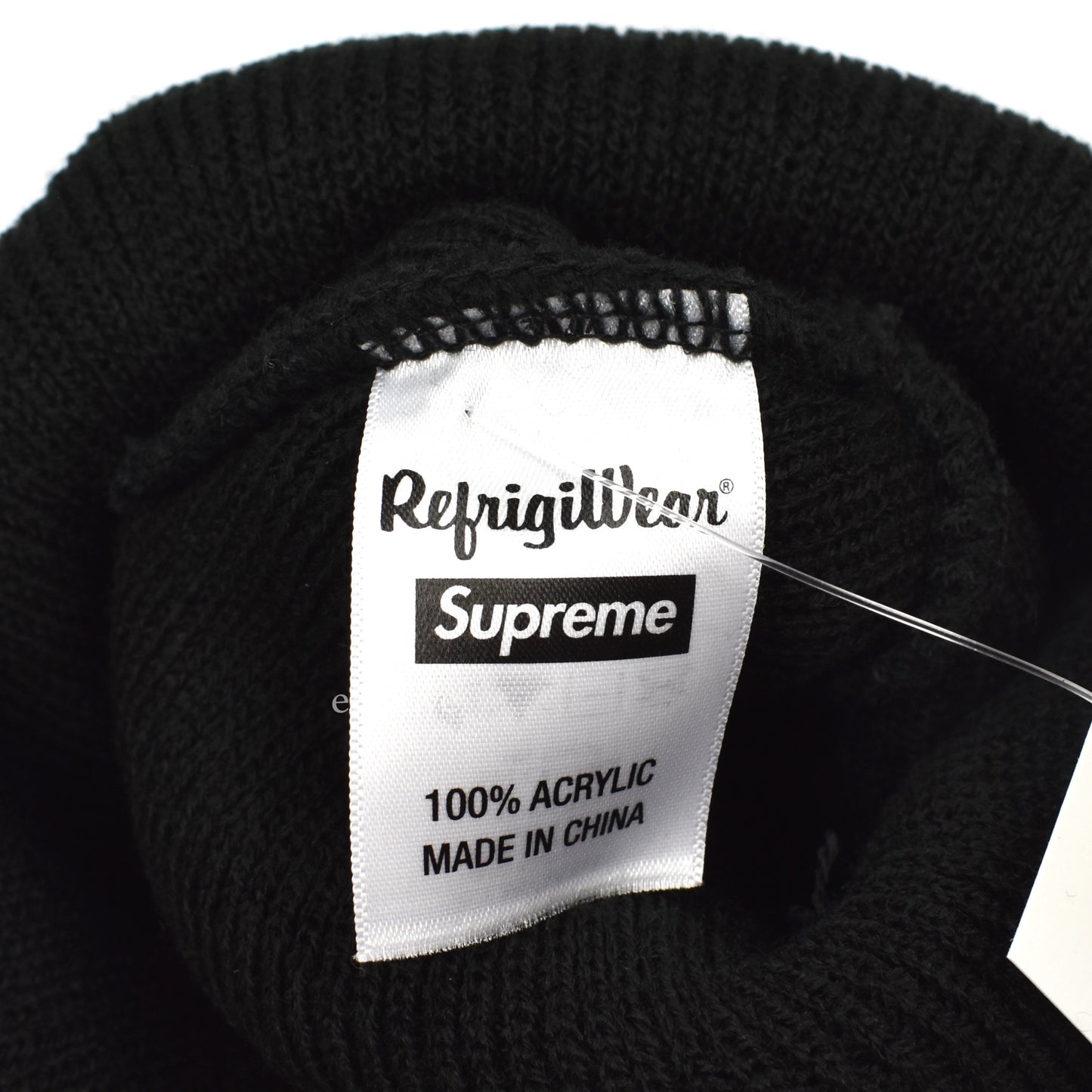Supreme x Refrigiwear - Black Logo Patch Beanie