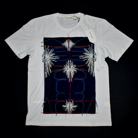 Craig Green - White Hand Embroidered T-Shirt