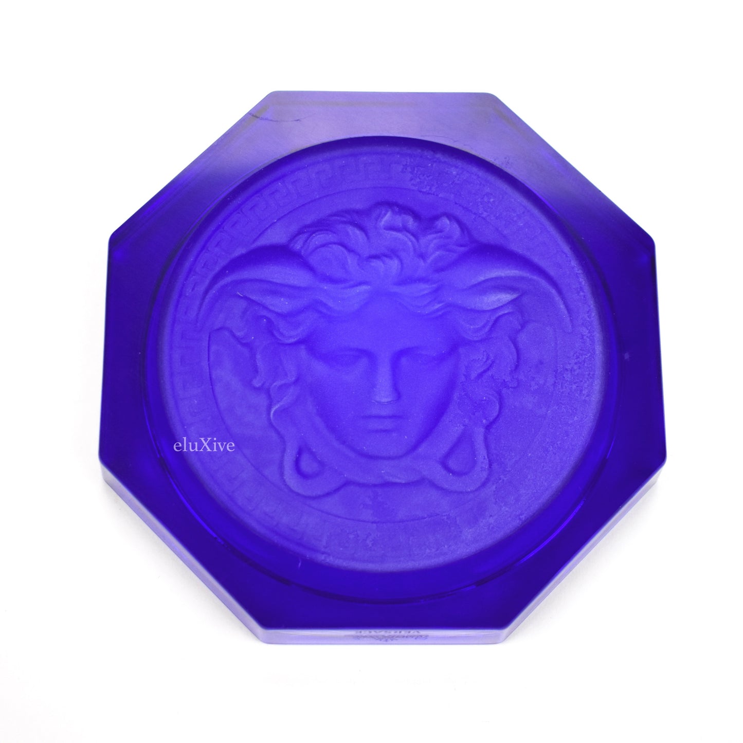 Versace - Blue Crystal Medusa Coaster / Ashtray