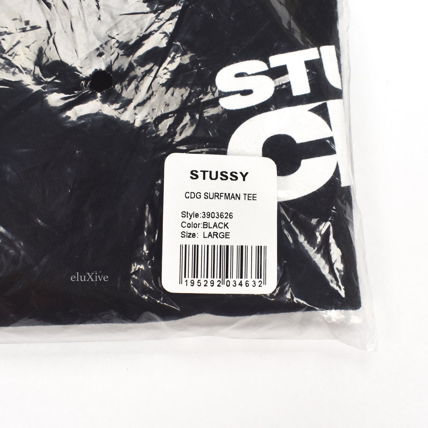 Comme des Garcons x Stussy - Surfman Logo Print T-Shirt (Black)