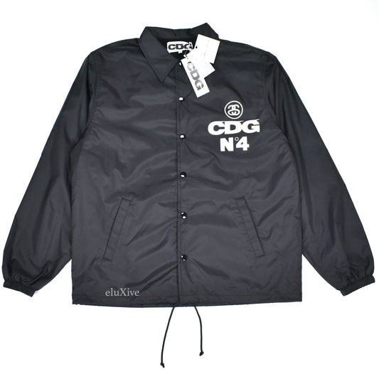Comme des Garcons x Stussy - No. 4 Logo Coach's Jacket (Black)