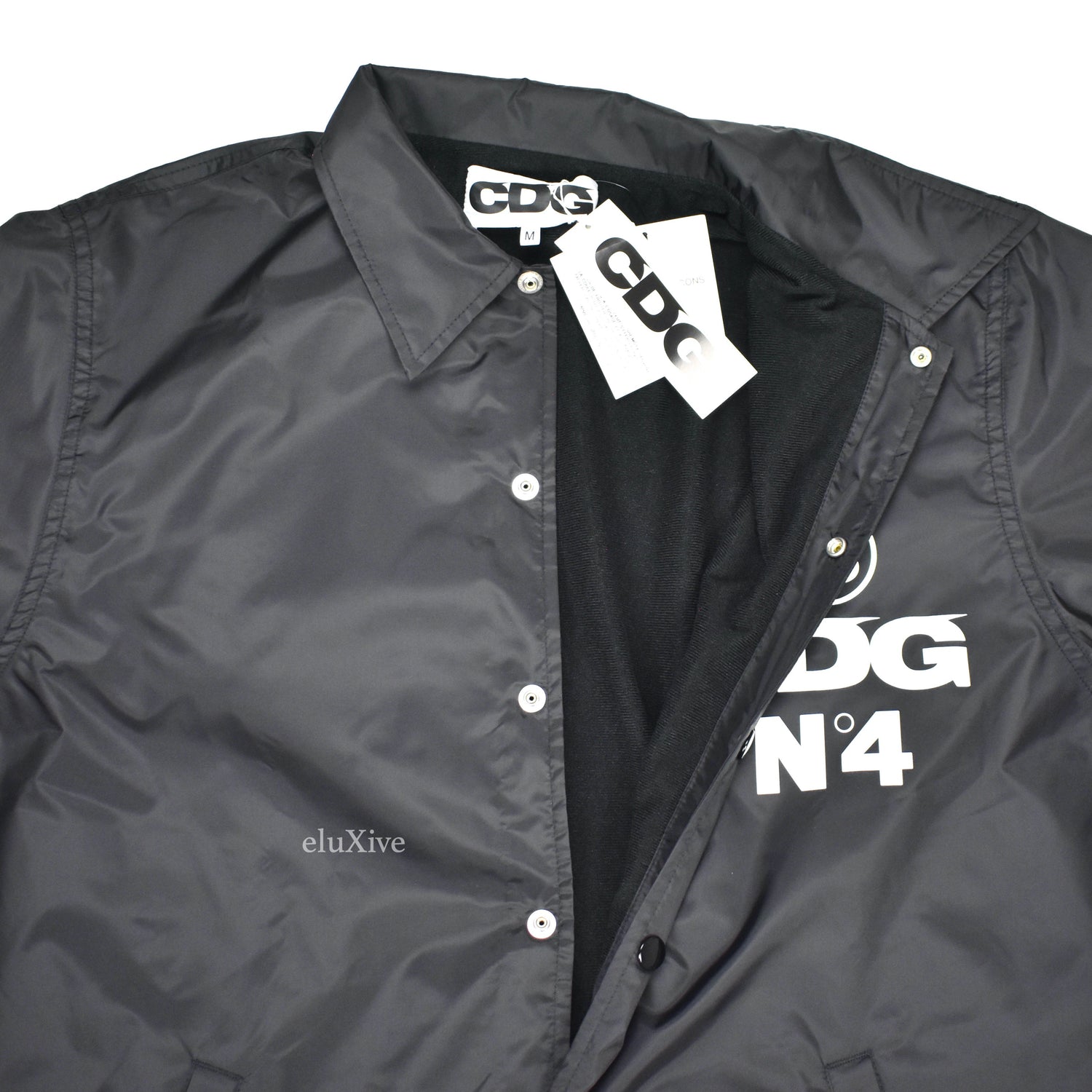 Comme des Garcons x Stussy - No. 4 Logo Coach's Jacket (Black ...