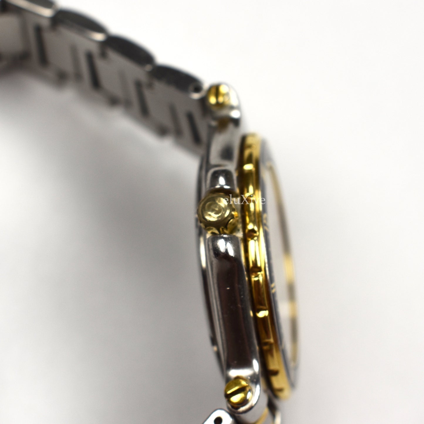 Gucci - 9700M Gold/Steel Black Bezel Watch