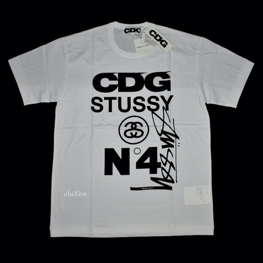 Comme des Garcons x Stussy - No. 4 Logo T-Shirt (White)