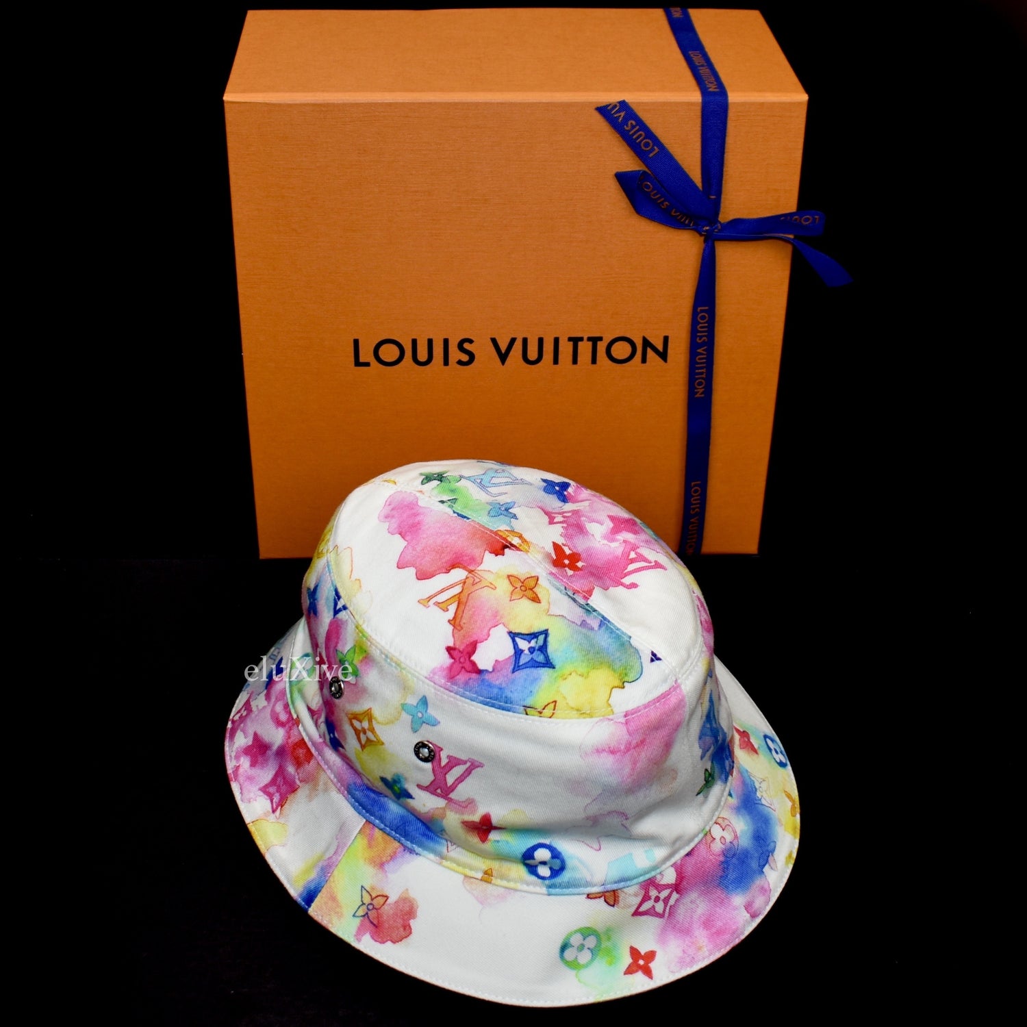 Louis Vuitton Bucket Hat Monogram Watercolor Multicolor for Men
