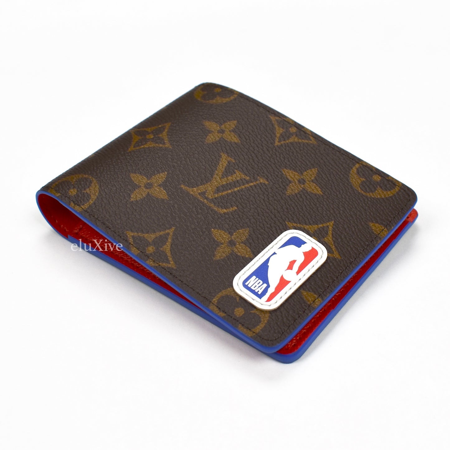 New Louis Vuitton x NBA Multiple wallet Brown White Red Blue