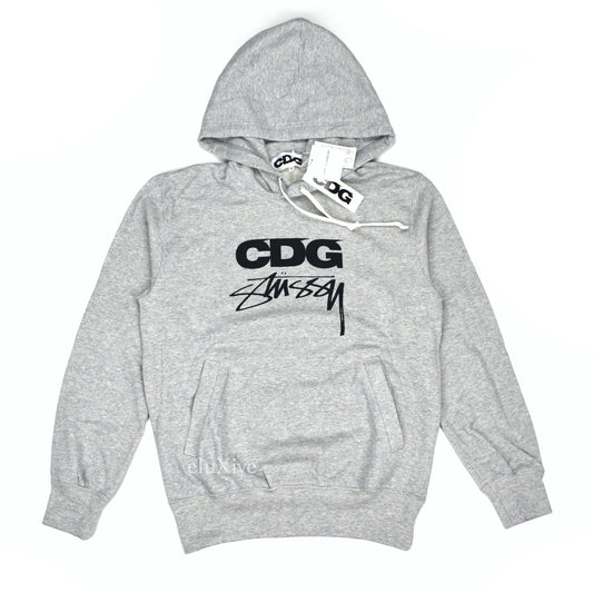 Comme des Garcons x Stussy - Surfman Logo Hoodie (Gray)