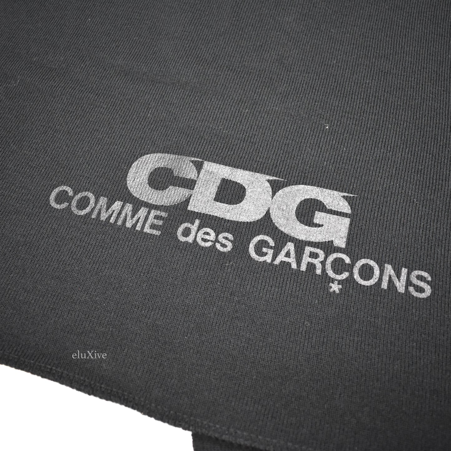 Comme des Garcons - Black Logo Print Knit Scarf