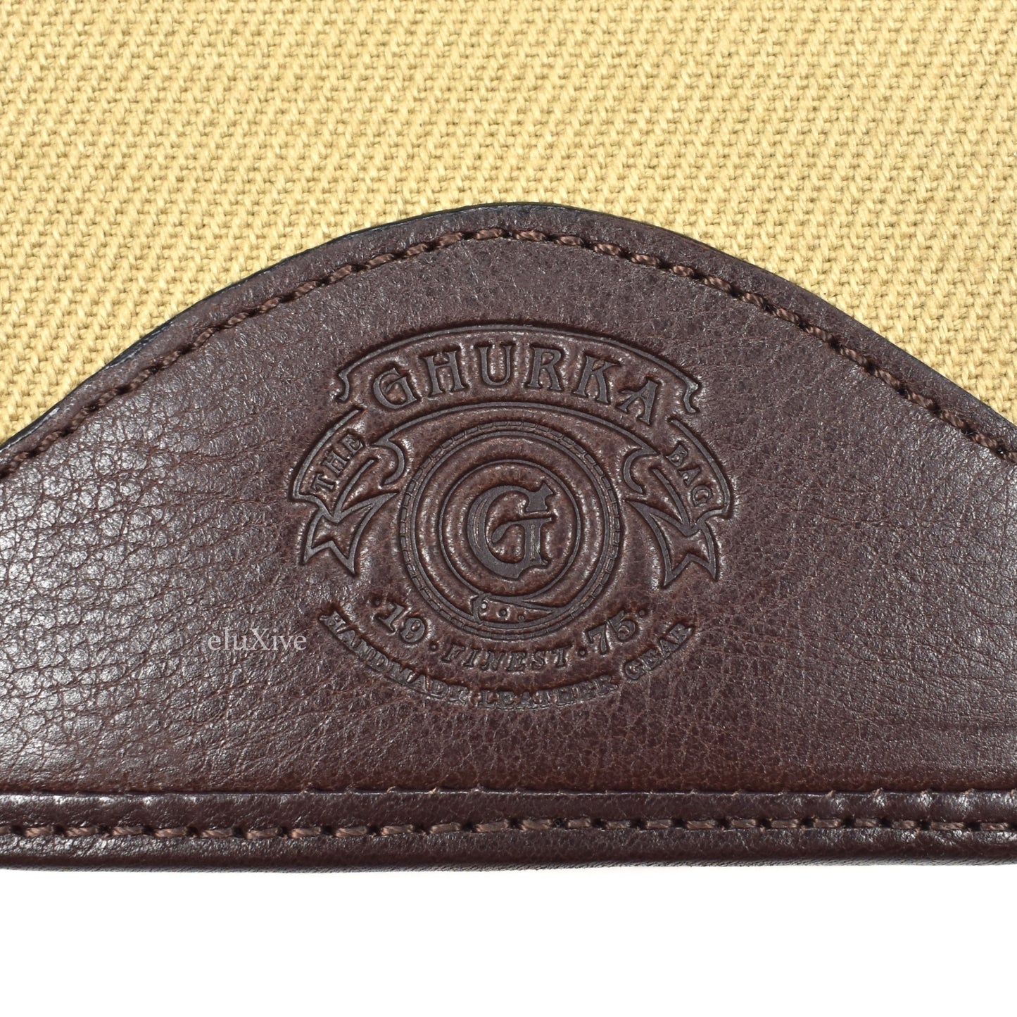 Ghurka - Leather & Canvas Classic Bifold Wallet (Khaki)