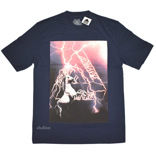 Palace - 'Corn' Lightning Tri-Ferg Logo T-Shirt (Navy)