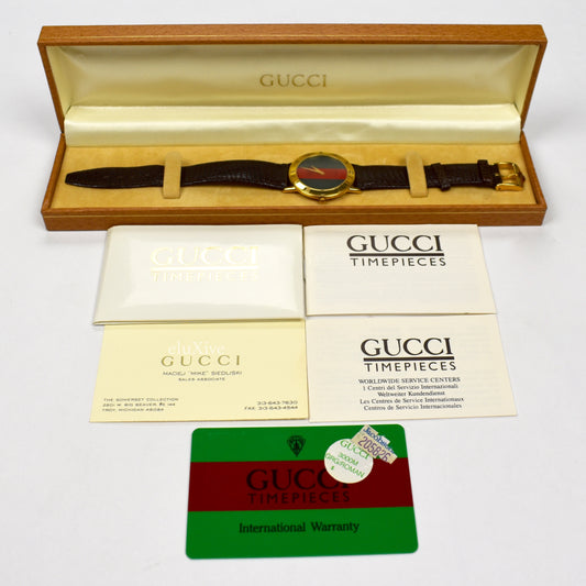Gucci - 3000M Gold Web Stripe Watch (1987)