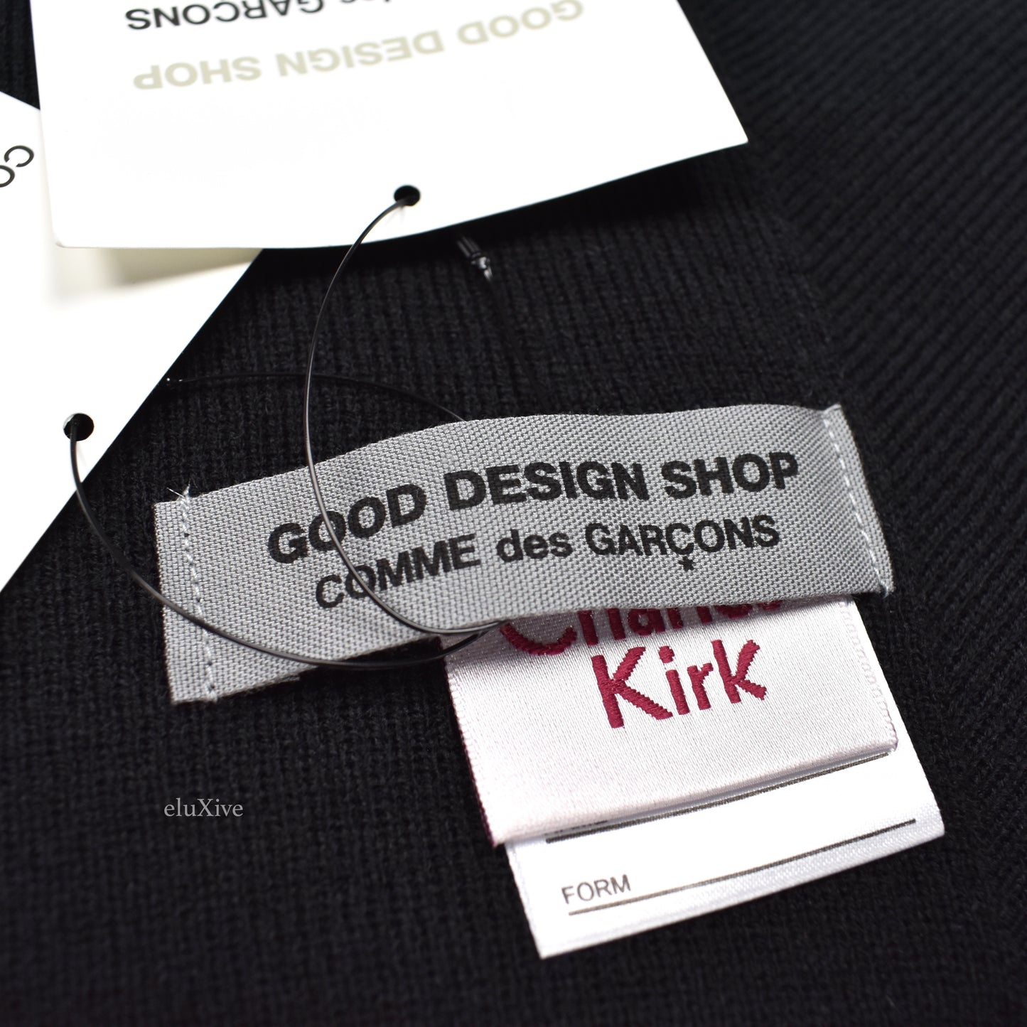 Comme des Garcons - Black Logo Print Knit Scarf