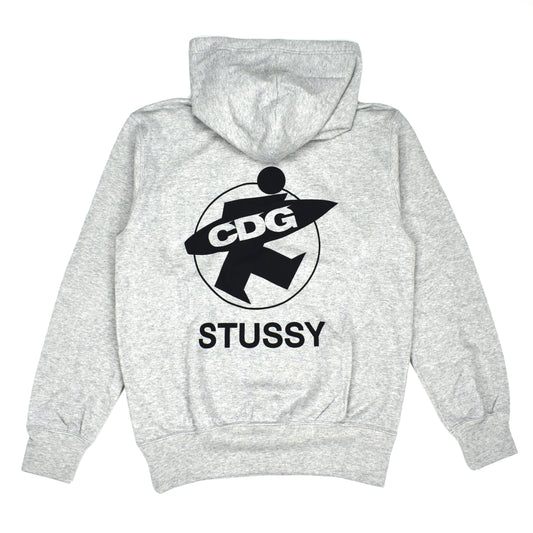Comme des Garcons x Stussy - Surfman Logo Hoodie (Gray)