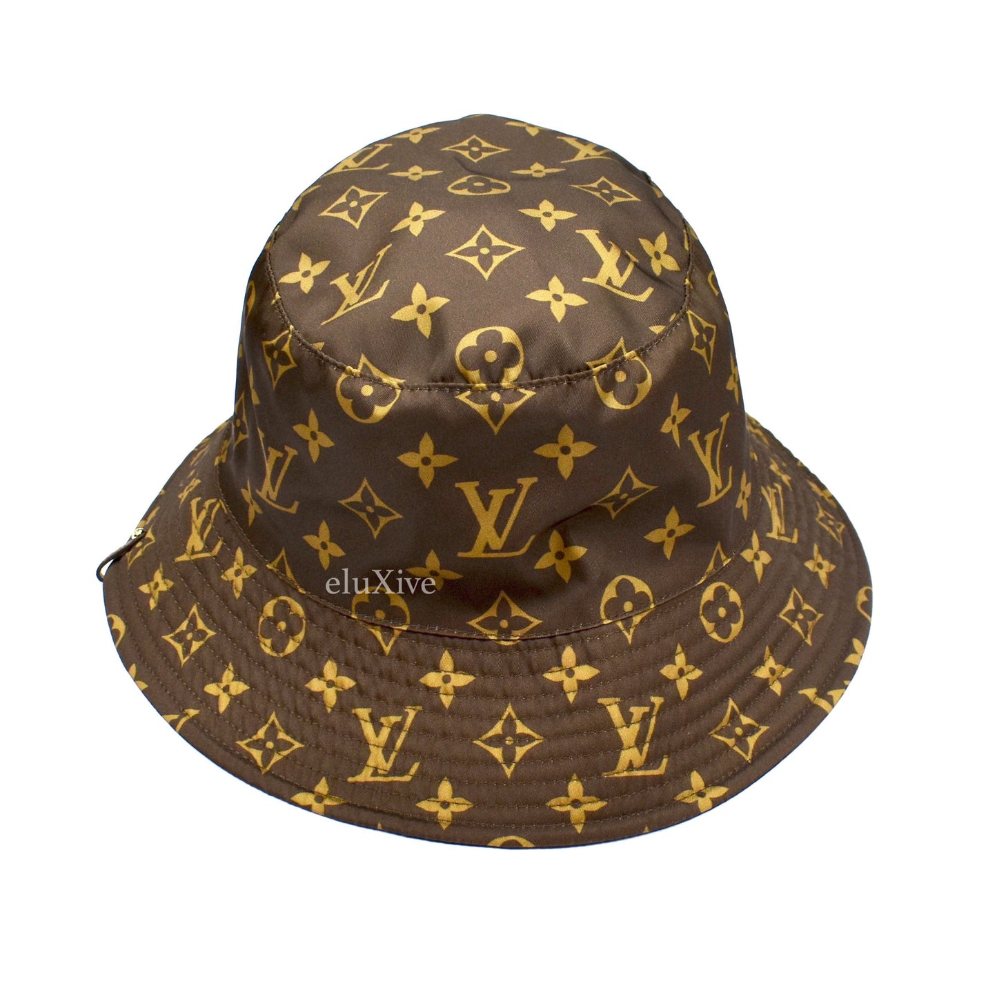 Louis Vuitton - Brown Monogram Reversible Nylon Bucket Hat – eluXive