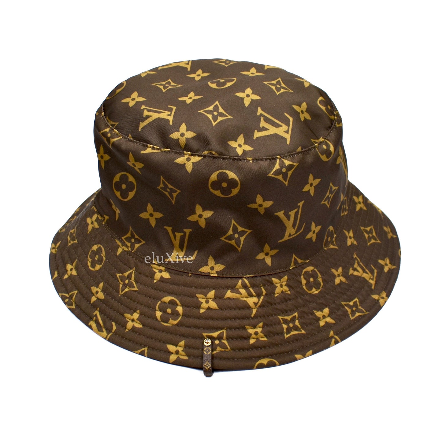 Louis Vuitton Bob Reversible Bucket Hat Monogram Nylon Brown 2179462