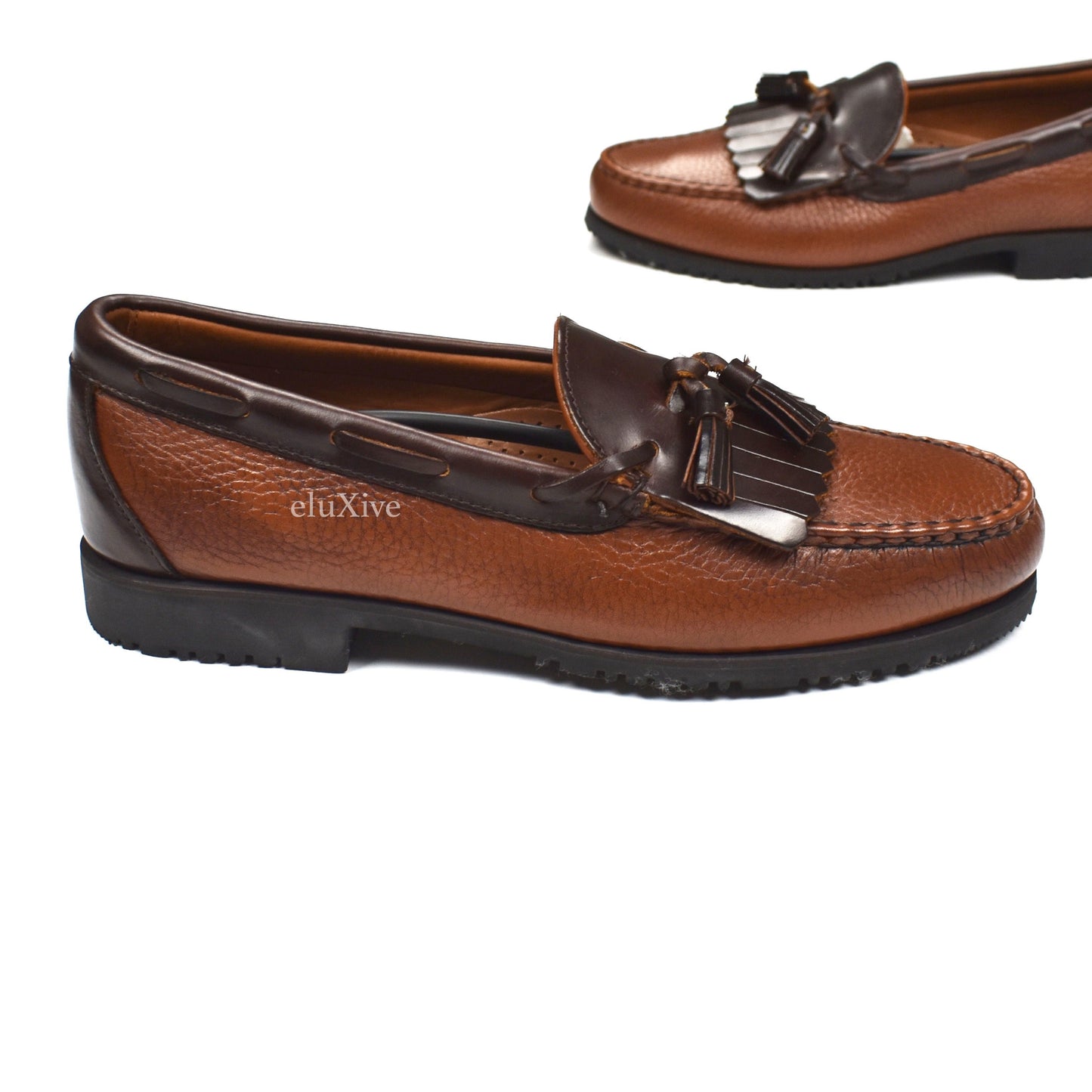 Allen Edmonds - 2 Tone Brown Leather Nashua Tassel Loafers
