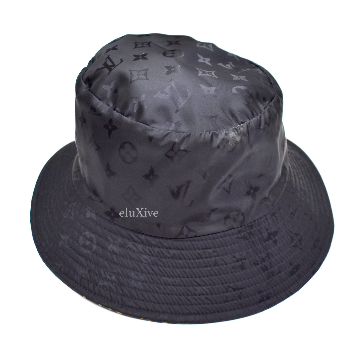 Louis Vuitton EPI Mng Reversible Bucket Hat Dark Brown Cotton. Size M