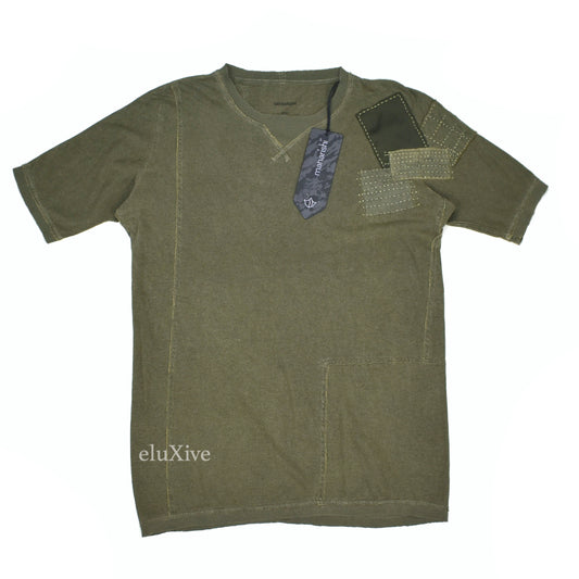Maharishi - Olive Patchwork Hemp Blend T-Shirt
