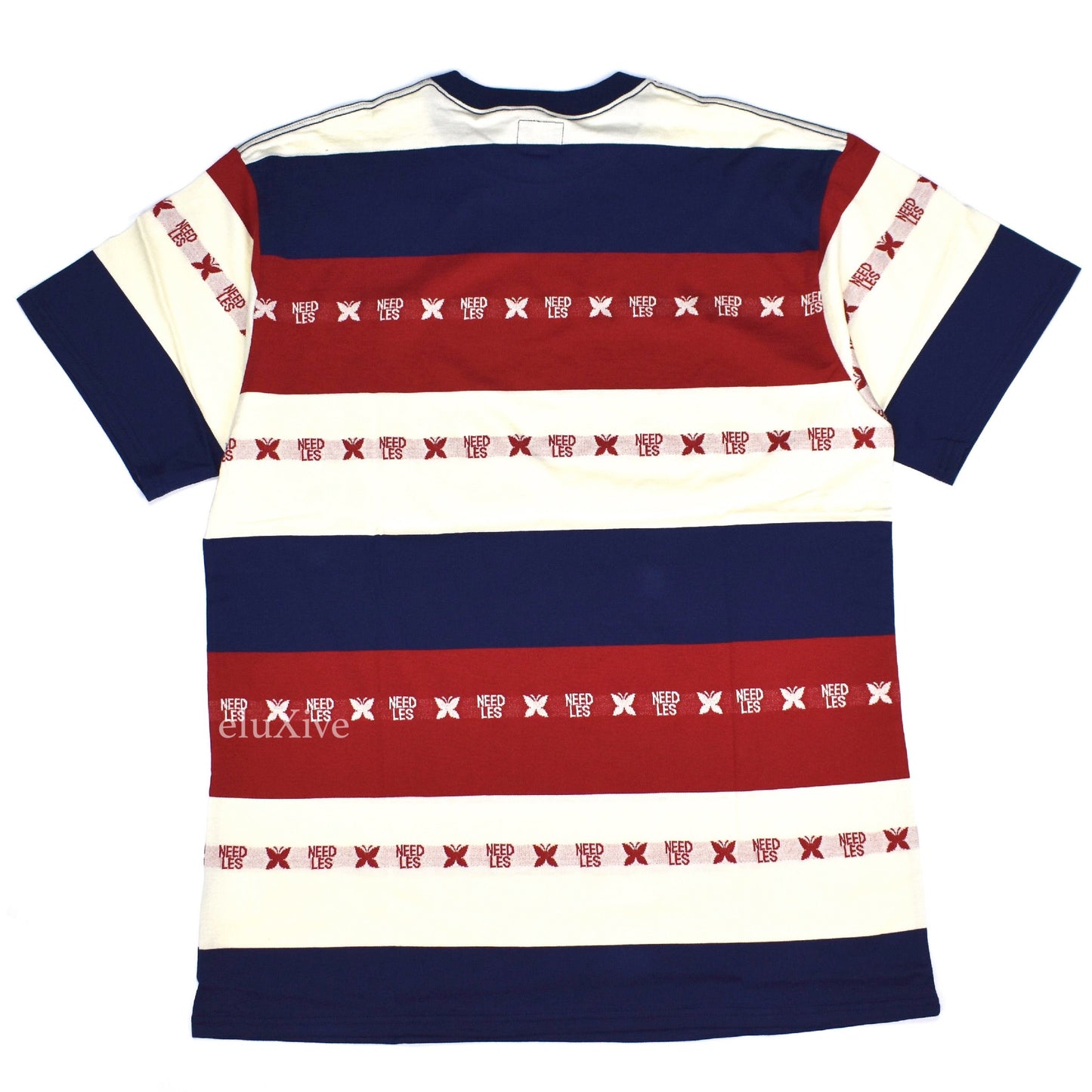 Needles - Logo Stripe Knit T-Shirt