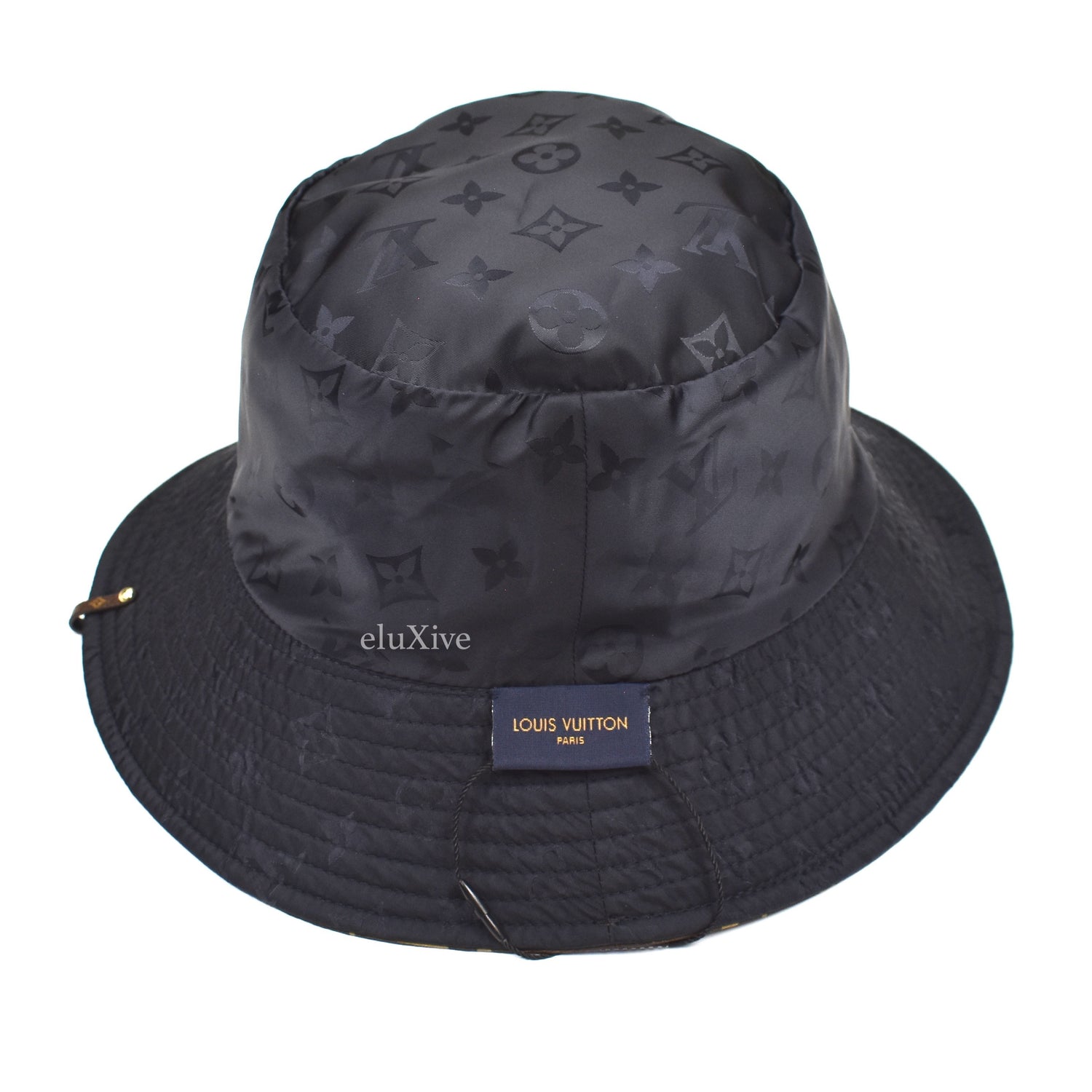 Louis Vuitton Brown Monogram Leather Bucket Hat - HypedEffect