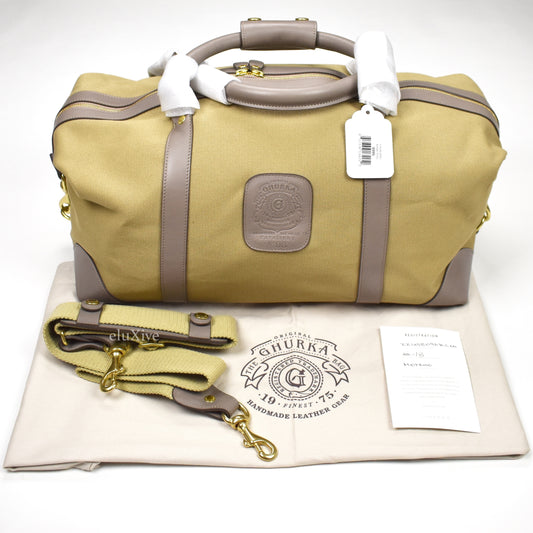 Ghurka - Leather & Canvas Cavelier I No. 96 Duffle Bag (Khaki)