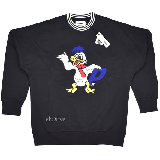 Palace - Chilly Duck P-Logo Crewneck Sweatshirt (Black)